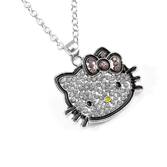 Hello Kitty Pendant Necklace 
Rhinestones Sanrio NWT - Picture 4 of 4